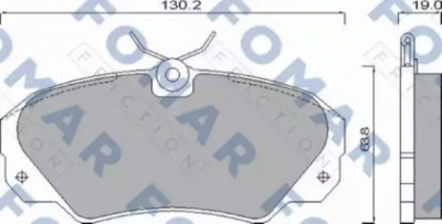 FOMAR FRICTION fo628581 -  Комплект тормозных колодок, дисковый тормоз